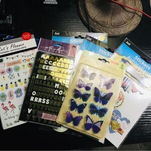 (215) Purple Butterfly Puffy Stickers & Assorted Sticker Packs